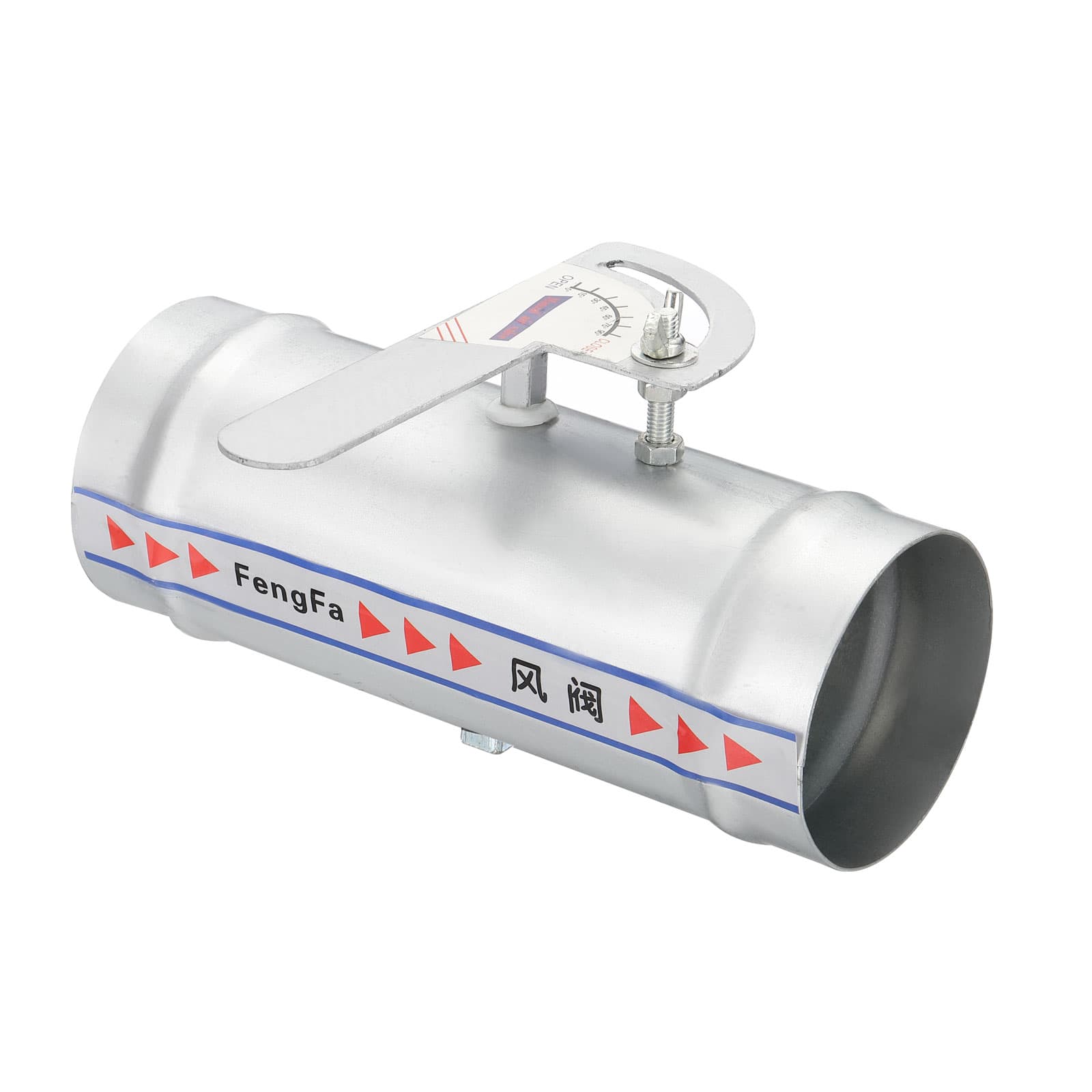Unique Bargains - 3 Inch HVAC Duct Damper, 2pcs Manual Volume Backdraft Damper Metal Adjustment Airflow Ducting Control Valve - Silver