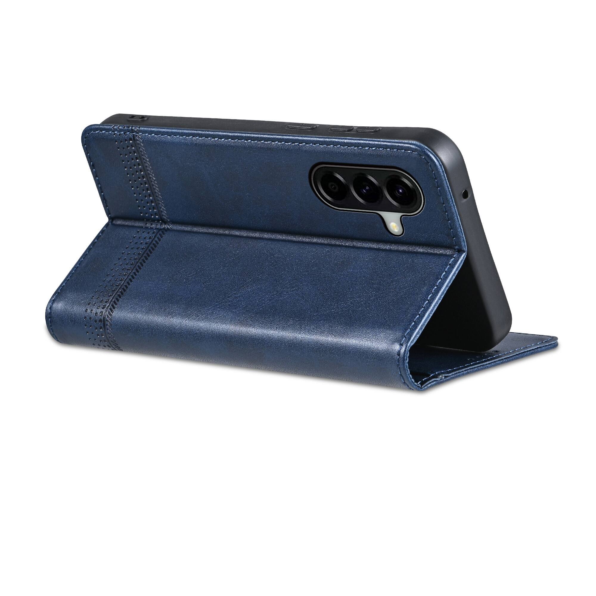Left. UUCOVER - Wallet Case for Samsung Galaxy S26+,PU Leather Wallet Folio Case with Card Slots Shockproof Kickstand Cover - Blue.