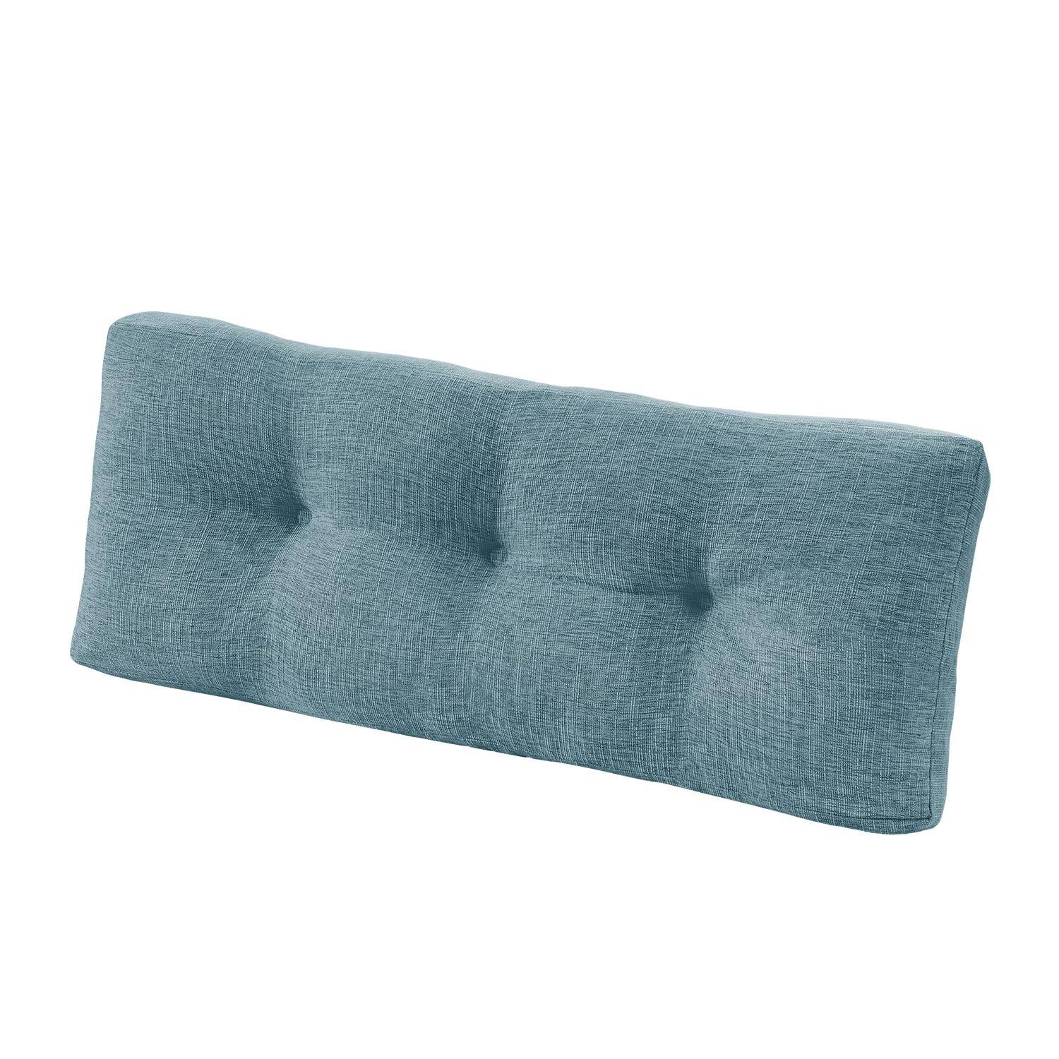 JETRANSPORT - Indoor Bench Cushion For Furniture Non-slip Tufted Overstuffed Textured Foam Seat 36" X 14" 4" Brown 1 Pack - Blue 36x14 Inch Pack of 1