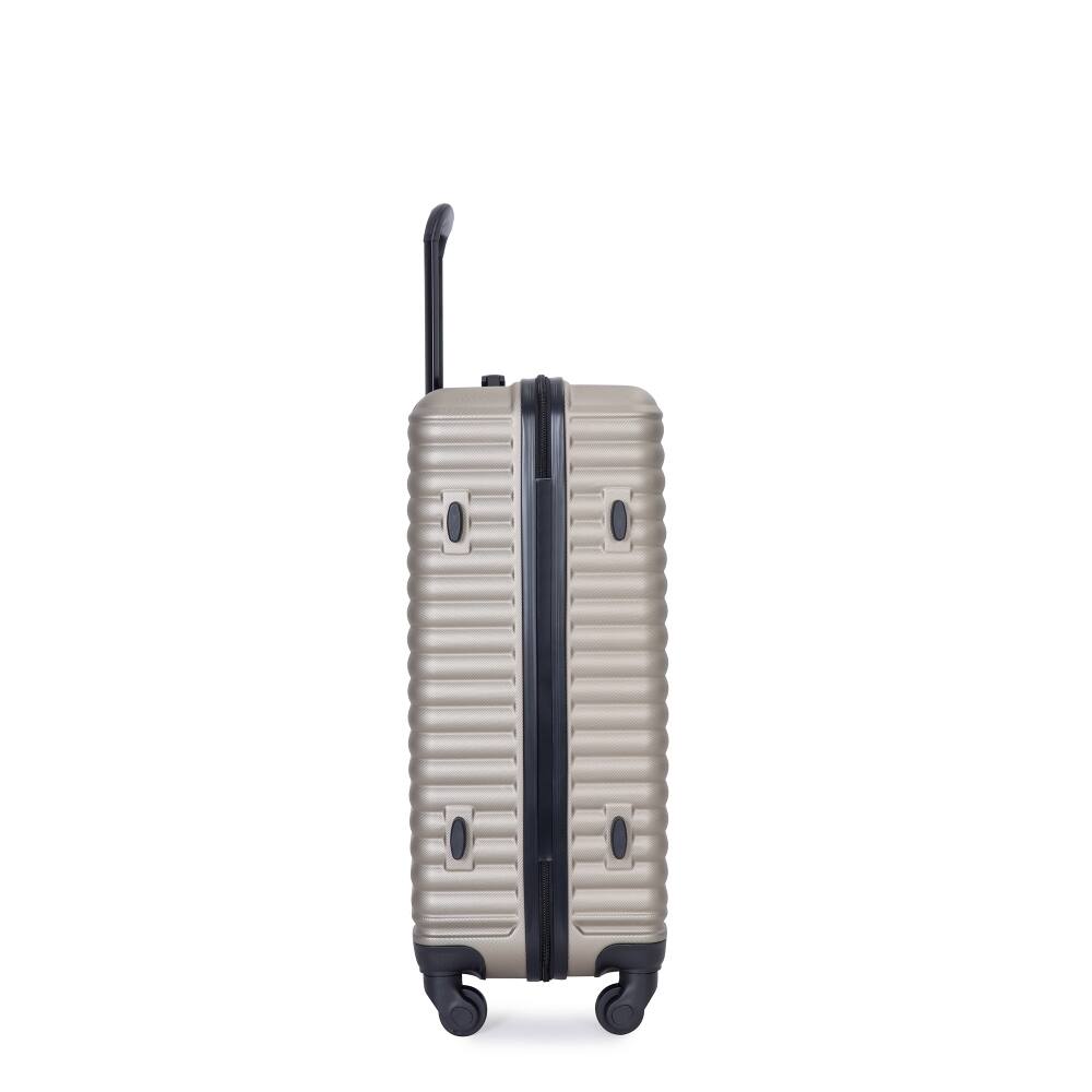 Alt View 3. Ropilly - Ropilly 3 Piece Luggage Set Hardshell Suitcase with Wheels Gold - Gold.