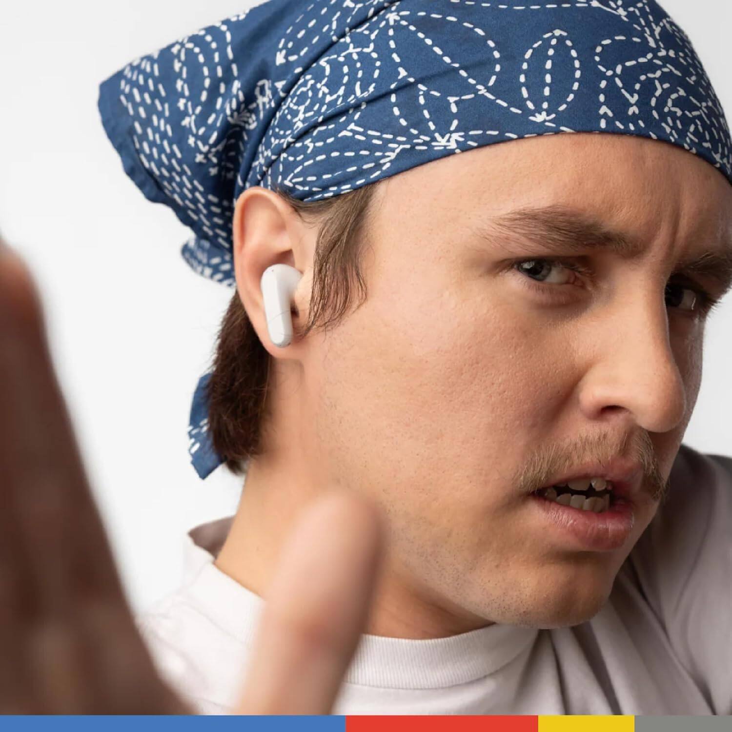 Alt View 1. Skullcandy - Rail ANC Wireless Earbuds, Bluetooth Headphones, Active Noise Cancelling, Up to 38 Hours Battery, Microphone - Bone.