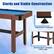 Sturdy and Stable Construction Adjustable Footpads Reinforced H-shaped Table Legs