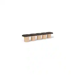 Meridian Furniture - Pavilion Boucle Fabric Bench - Brown