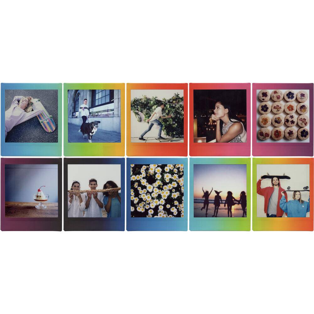 Alt View 2. Fujifilm - FUJIFILM INSTAX SQUARE Rainbow Instant Film (10 Exposures), Microfiber Cleaning Cloth, Bundle.