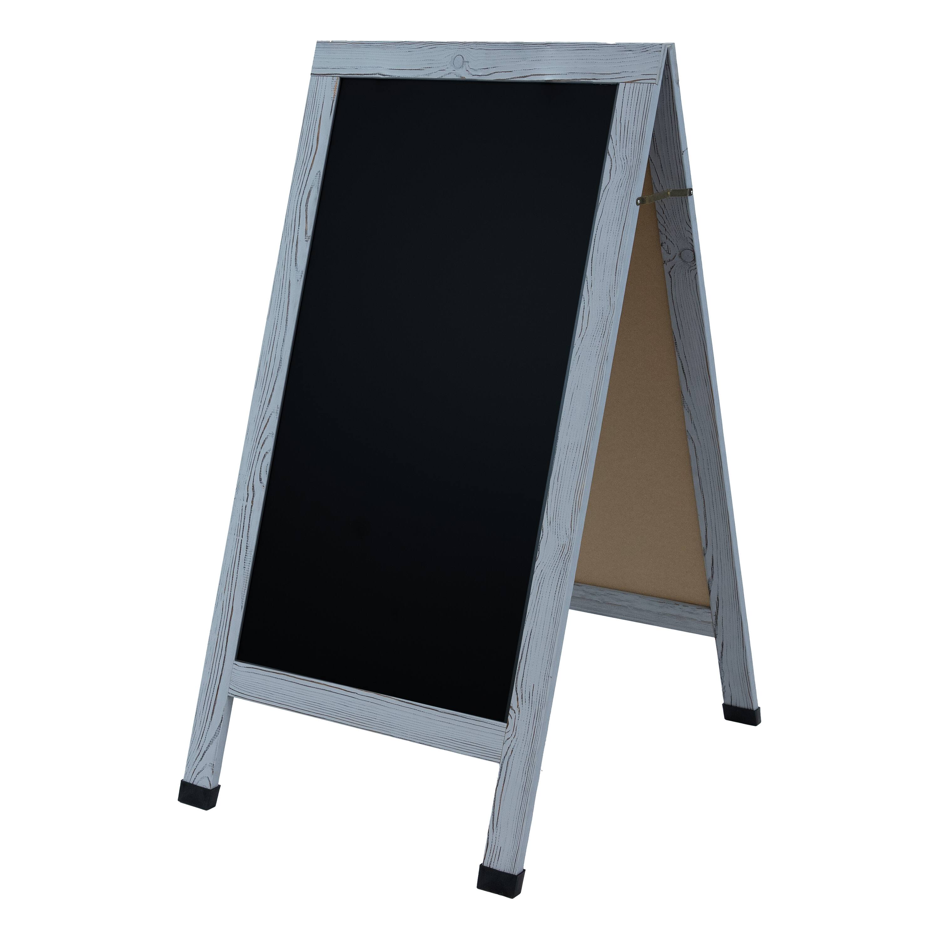 Alt View 3. Sunnydaze - A-Frame Double Magnetic Chalkboard - Graywashed.