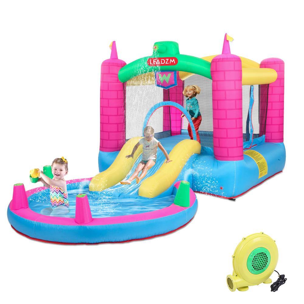 Alt View 1. Winado - Bounce Inflatable House with 350W Air Blower, Jumping Children Outdoor Castle for Backyard, Park, Kindergarten, Bouncy.