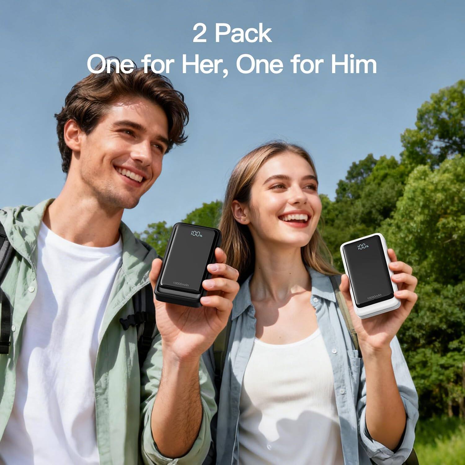 2 Pack One for Her, One for Him

100% 202 RUCAN
10000mAh