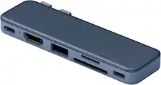 Front. Satechi - USB-C Snap Hub for Macbook Neo - Indigo.