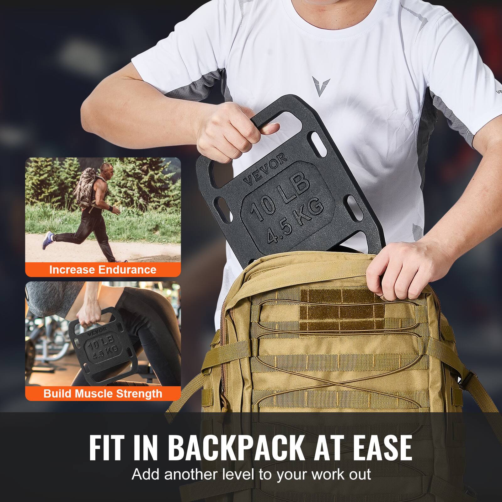 Increase Endurance
Build Muscle Strength
FIT IN BACKPACK AT EASE
Add another level to your work out
