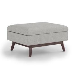 Simpli Home - Owen Coffee Table Storage Ottoman - Cloud Grey