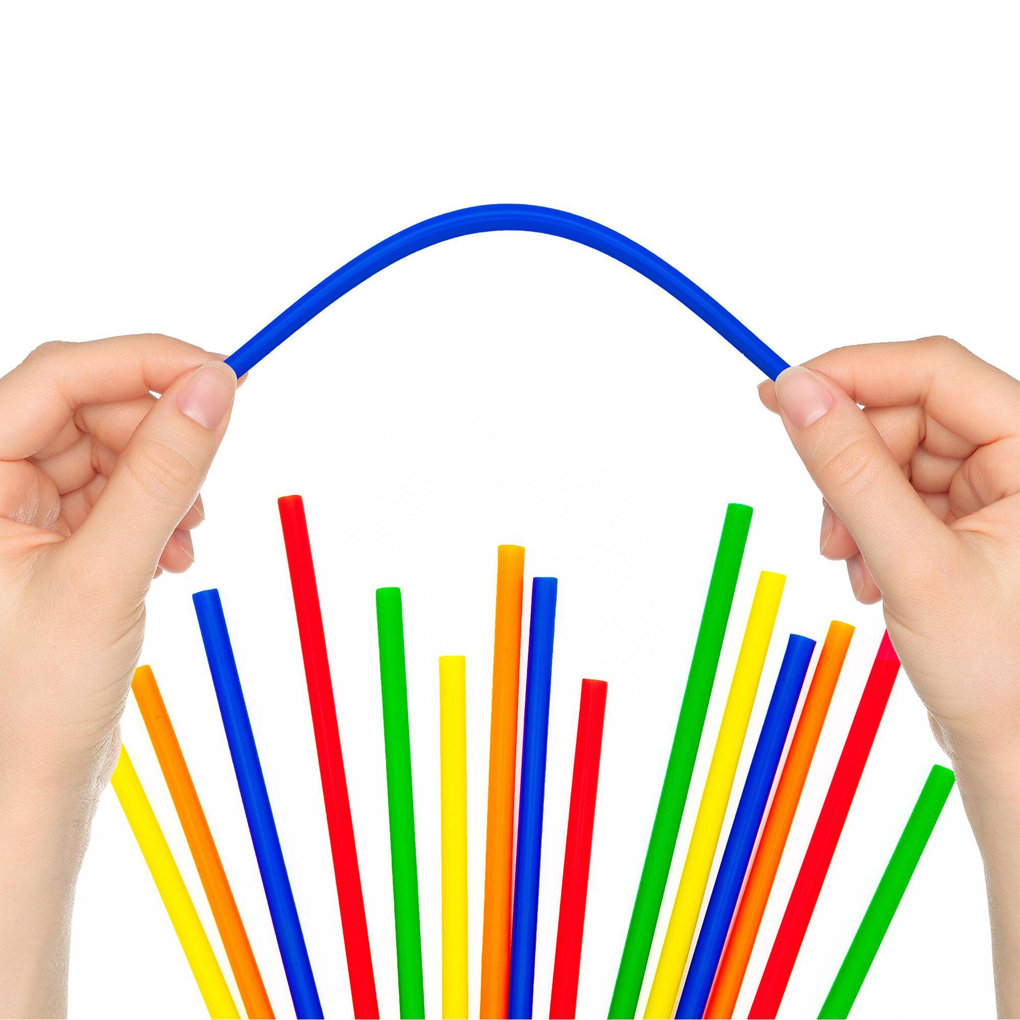 Alt View 3. PicassoTiles - PicassoTiles 600 PC Straw Kit, Construction Building Set, STEM Learning Toy for Kids Ages 3+.