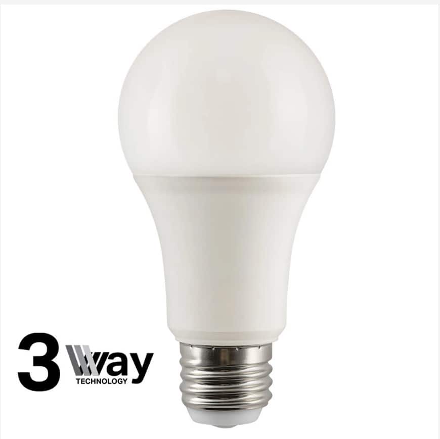 VIRIBRIGHT - VIRIBRIGHT® 40/60/80-Watt EQ A19 E26 3-Way LED Light Bulb - White
