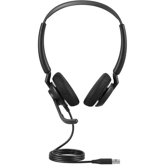 Front. Jabra - Jabra Engage 50 II Headset - Stereo - USB Type A - Wired - 50 Hz to 20 kHz - On-ear - Binaural - Ear-cup - MEMS - Red.