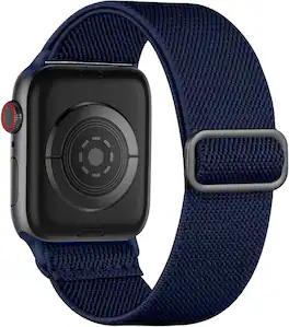 Core Tech - Stretchy Solo Loop Watch Band for Apple Watch 42/44/45/46/49mm - Blue