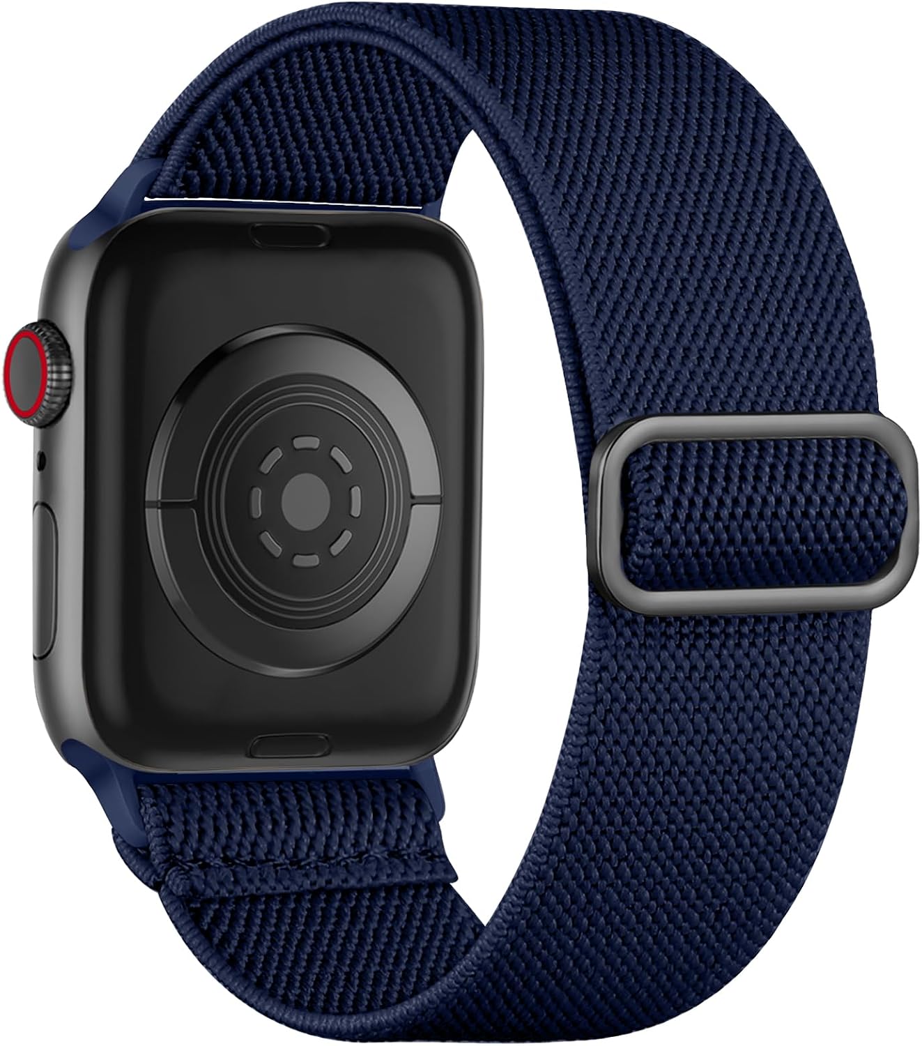 Front. Core Tech - Stretchy Solo Loop Watch Band for Apple Watch 42/44/45/46/49mm - Blue.