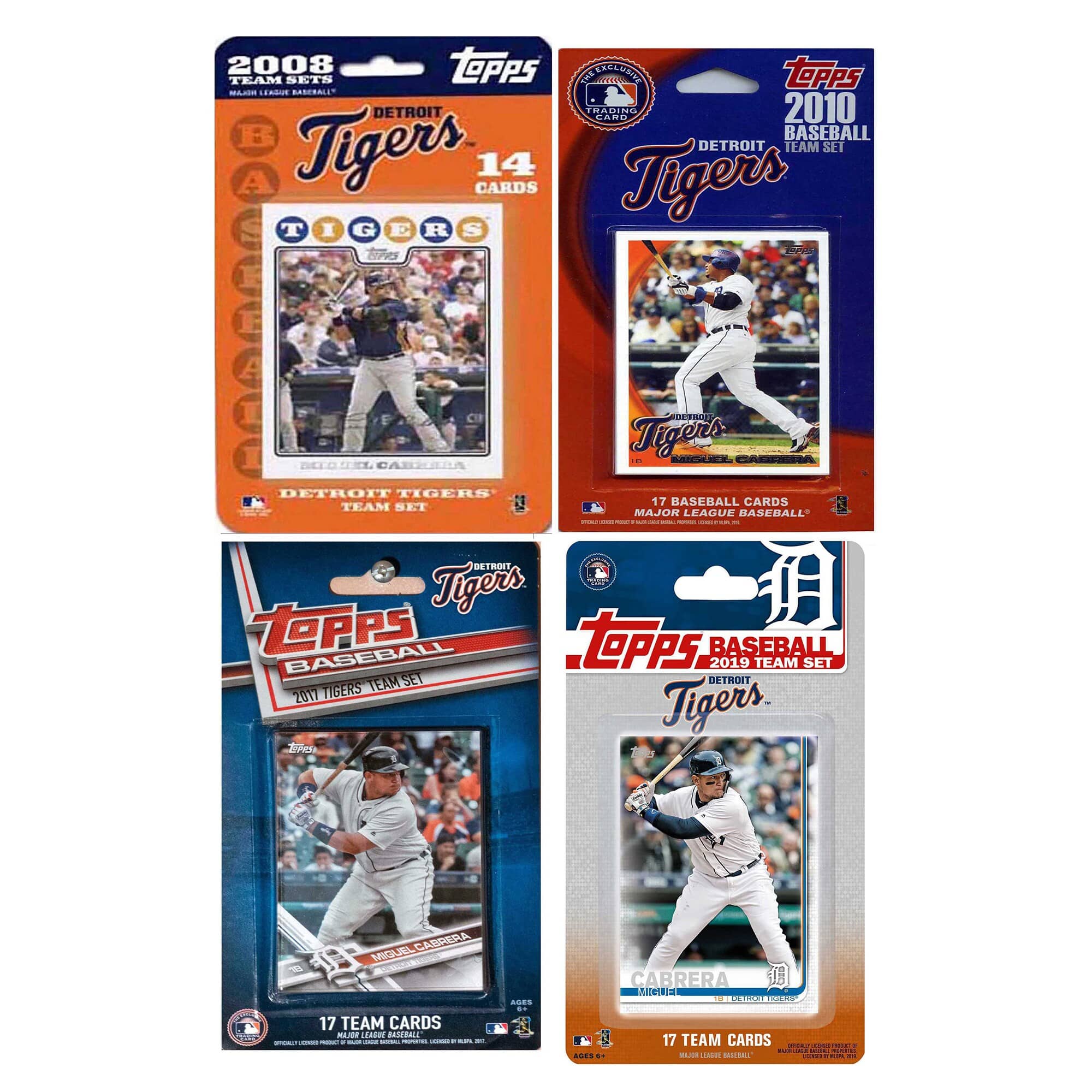 C&I Collectibles - Detroit Tigers Multi-Year Trading Cards Sets - Multicolor
