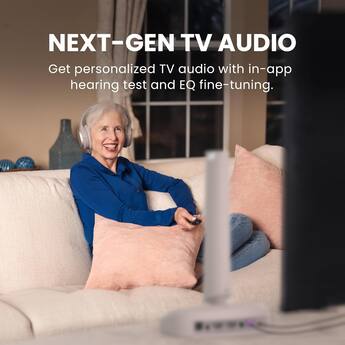 Avantree Crescendo Me – Cuffie TV Wireless Con Audio Personalizzato Per Anziani, HDMI Passthrough Per Soundbar, 60 Ore Di Batteria Sostituibile