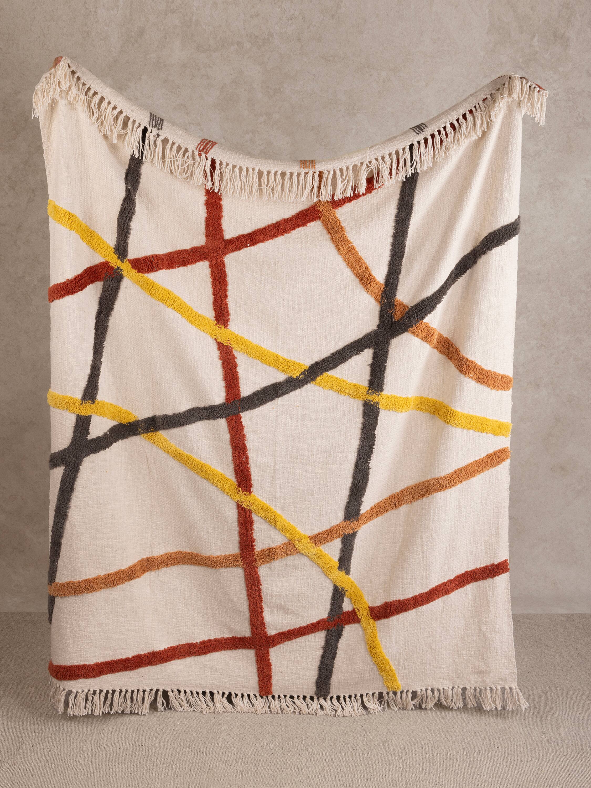 Front. GAURI KOHLI - Tashi Throw Blanket - Multicolored.