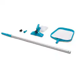 Intex - 28002E Maintenance Pool Kit Vacuum Skimmer & Pole (Pool Sold Separately) - Silver and blue
