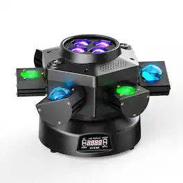 UKing - Six-armed Stage light with RGBW 4IN1 Lighting Effect Starry Effect DMX512, AUTO,Sound-activated Master-slave in DJ Party