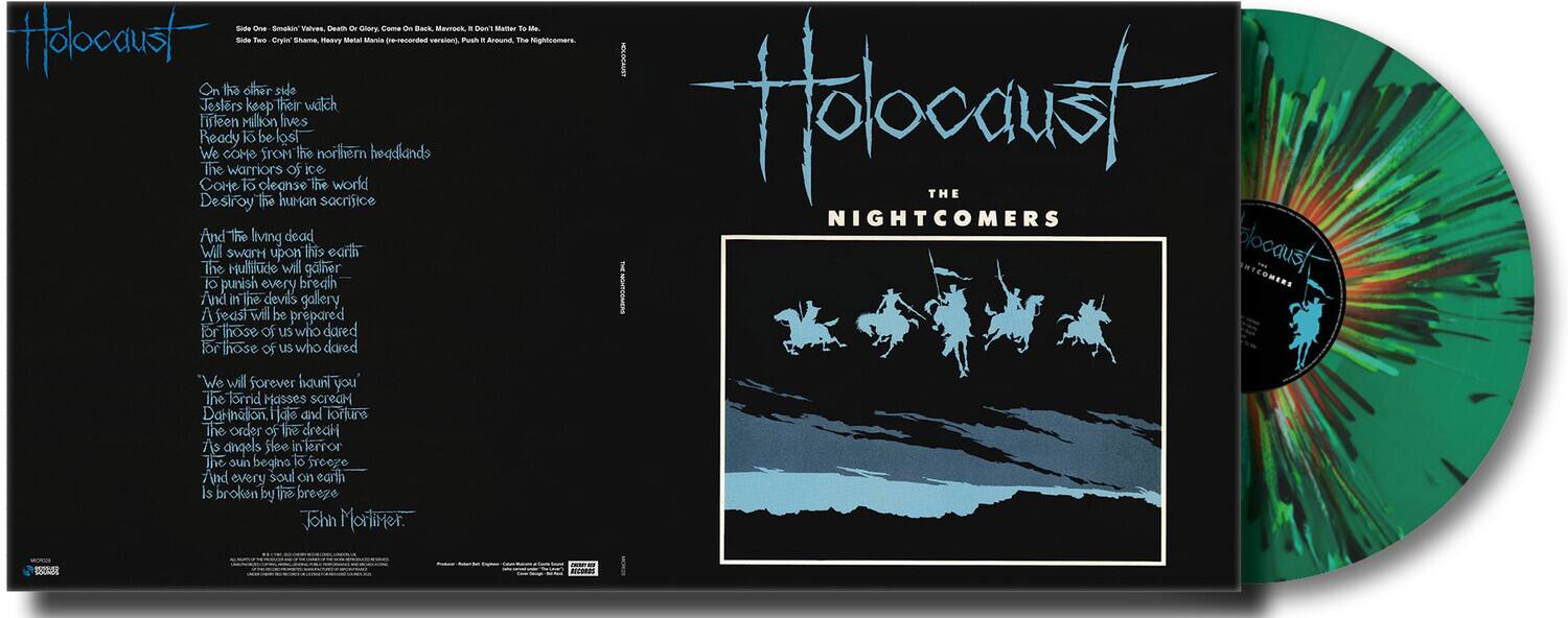 - L -t Valves Death OF hory Come -n Bus Maymock . BAu Mater To Me. Holocaust Boute Res Cryl Shame medrry Mena Mands perecorded versiong Pua . Araun - ngnecomers On the olher side Jesters keep their wtch Holocaust Tifleen Millin ines Ready 1 be lost We COMe SrOM the norhern headknds The warriors of ice Cme  cleanse The worlk THE Destroy The human sacrifice NIGHTCOMERS And The living dead Will The swarM Hulftilude upon will this glher earth slocaust NTCOMERS ... 0 punish every breath And inte devils gallery A feast will be prepared for Those of us who dared 15 lhose of us who cared "We will forever haunt" you' The 15rrid Masses screaM Darination Hate and lorure The order of  dreat T angels Slee  The oun begino a freeze 7ind every soul on earth is brokon by 1h breeze John MortiMer. -s

Corrected text:

- L -t Valves Death OF hory Come -n Bus Maymock . BAu Mater To