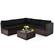 Alt View 1. Costway - 6PCS Patio Rattan Furniture Set Cushioned Sofa Coffee Table - Black.