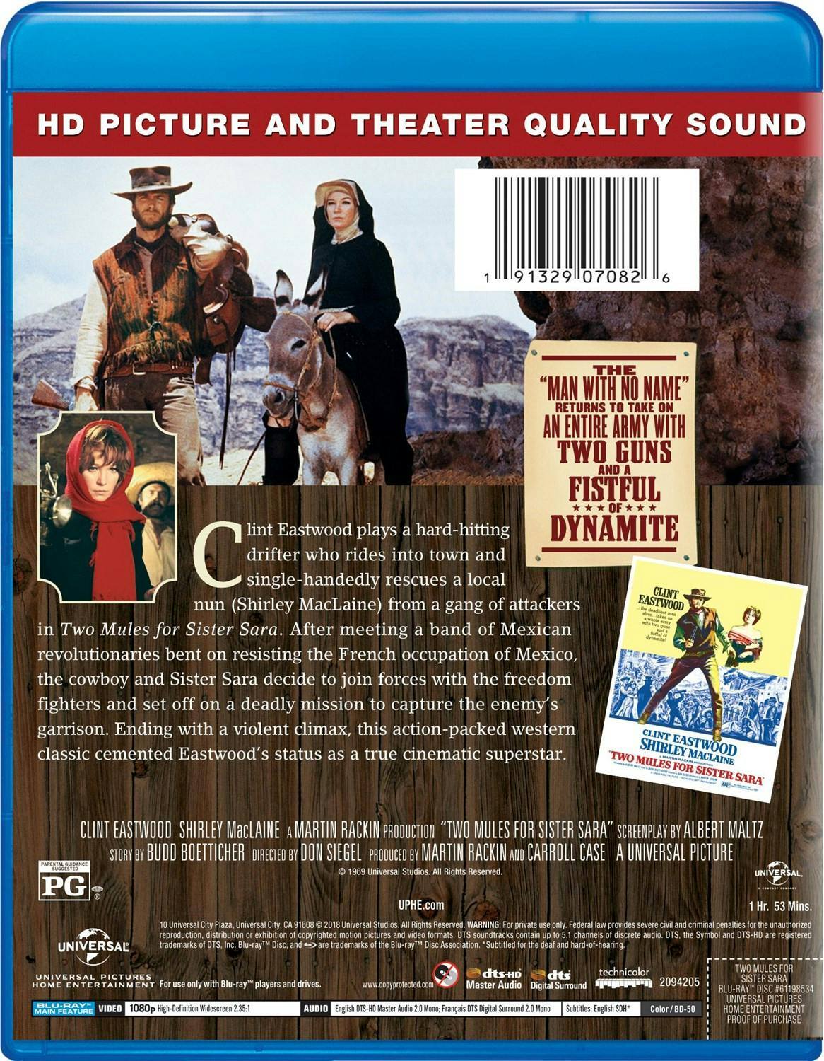 Back. Two Mules for Sister Sara [Blu-ray].
