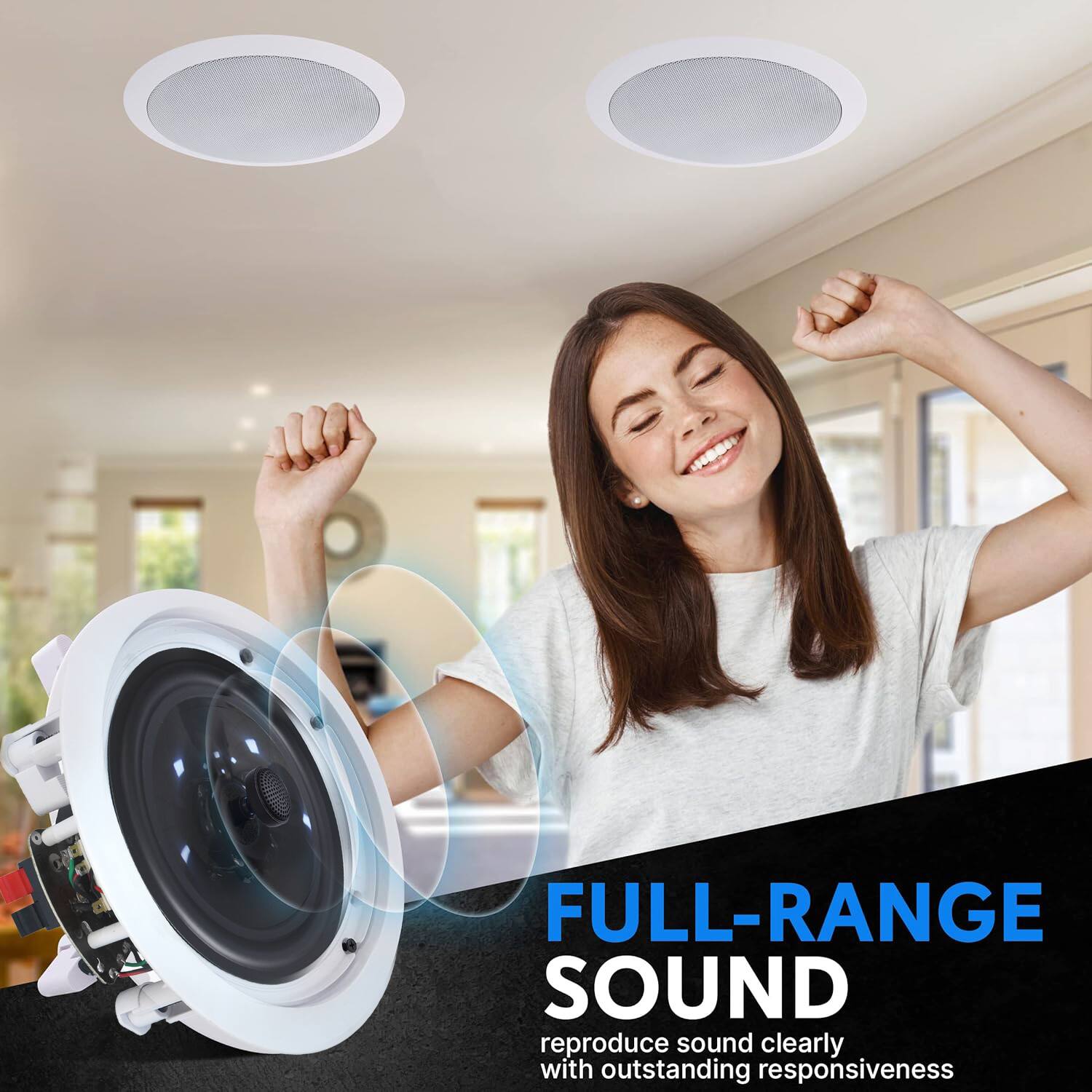 FULL-RANGE SOUND  
reproduce sound clearly with outstanding responsiveness