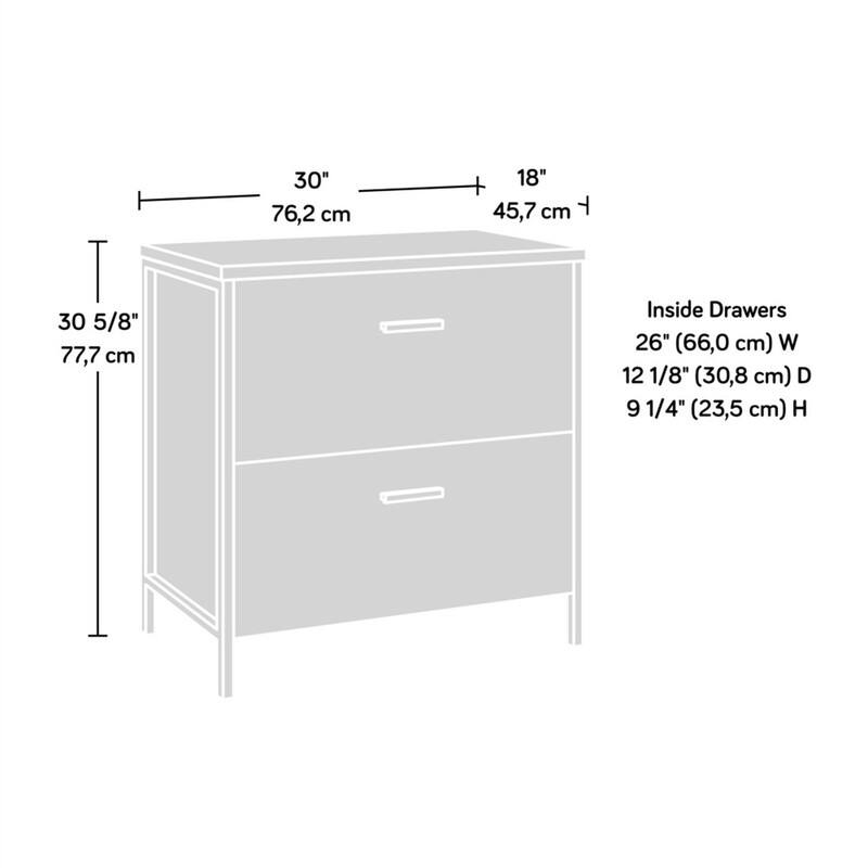 30" (76.2 cm)  
18" (45.7 cm)  
30 5/8" (77.7 cm)  

Inside Drawers  
26" (66.0 cm) W  
12 1/8" (30.8 cm) D  
9 1/4" (23.5 cm) H