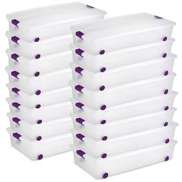 Sterilite - 60 Quart ClearView Latch Lid Wheeled Underbed Storage Tote, (16 Pack)