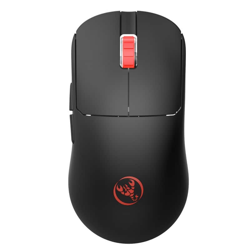 SKRAN - Lightweight Dual-Mode Gaming Mouse: 2.4G/Wired, 10000 DPI, Rechargeable, Sleek RGB for Gamers & Professionals - Wireless - Black