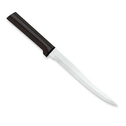 Front. Rada - Cutlery 6.625 Carver Boning Knife, Black Handle - Black.