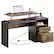 Front. Bestier - Lift Top Computer Desk with Power Outlet - Black.