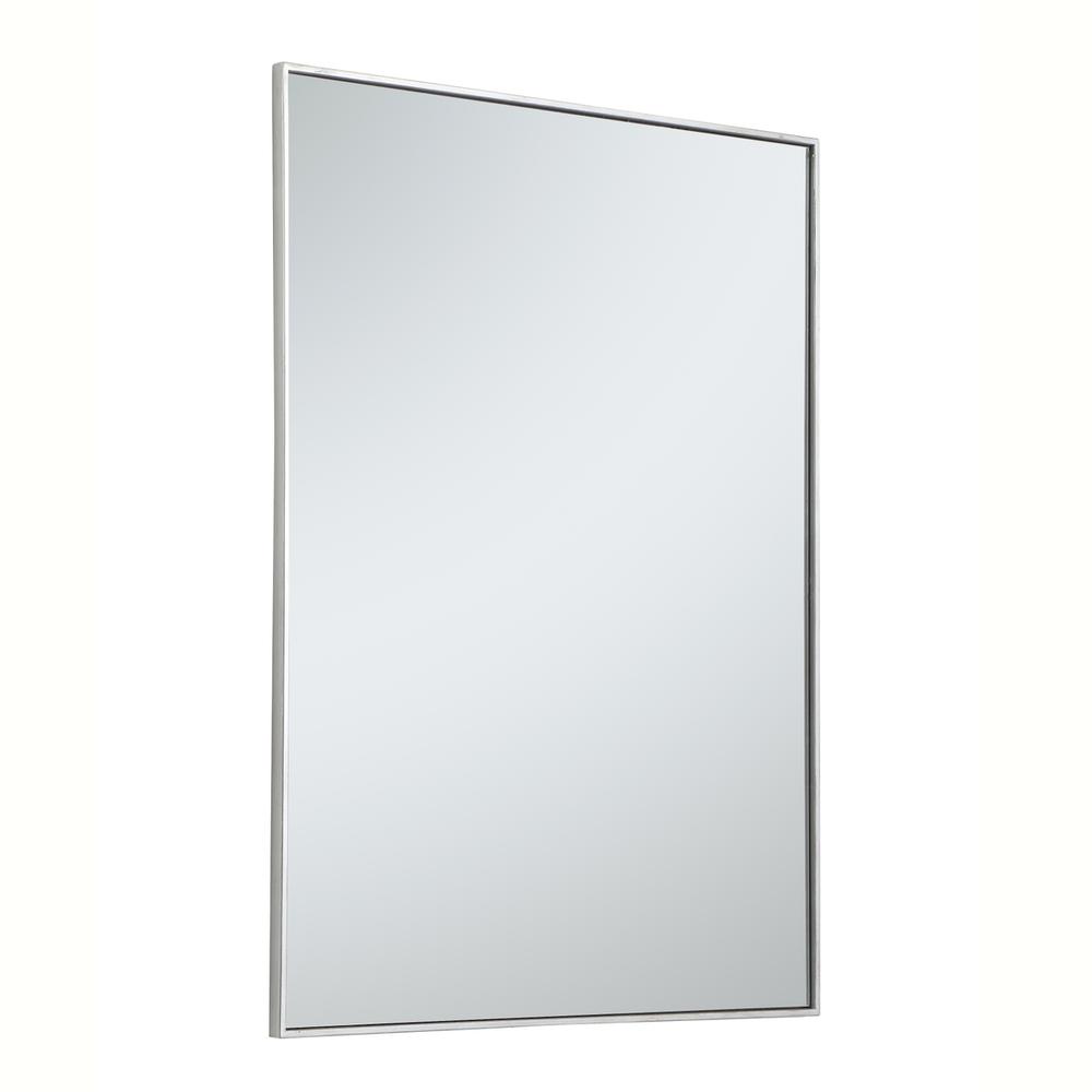 Alt View 6. Elegant Decor - Metal frame rectangle mirror 36 inch in silver - Silver.