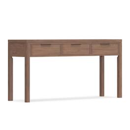 Simpli Home - Hollander 60 inch Wide Solid Wood Contemporary Console Table - Medium Saddle Brown