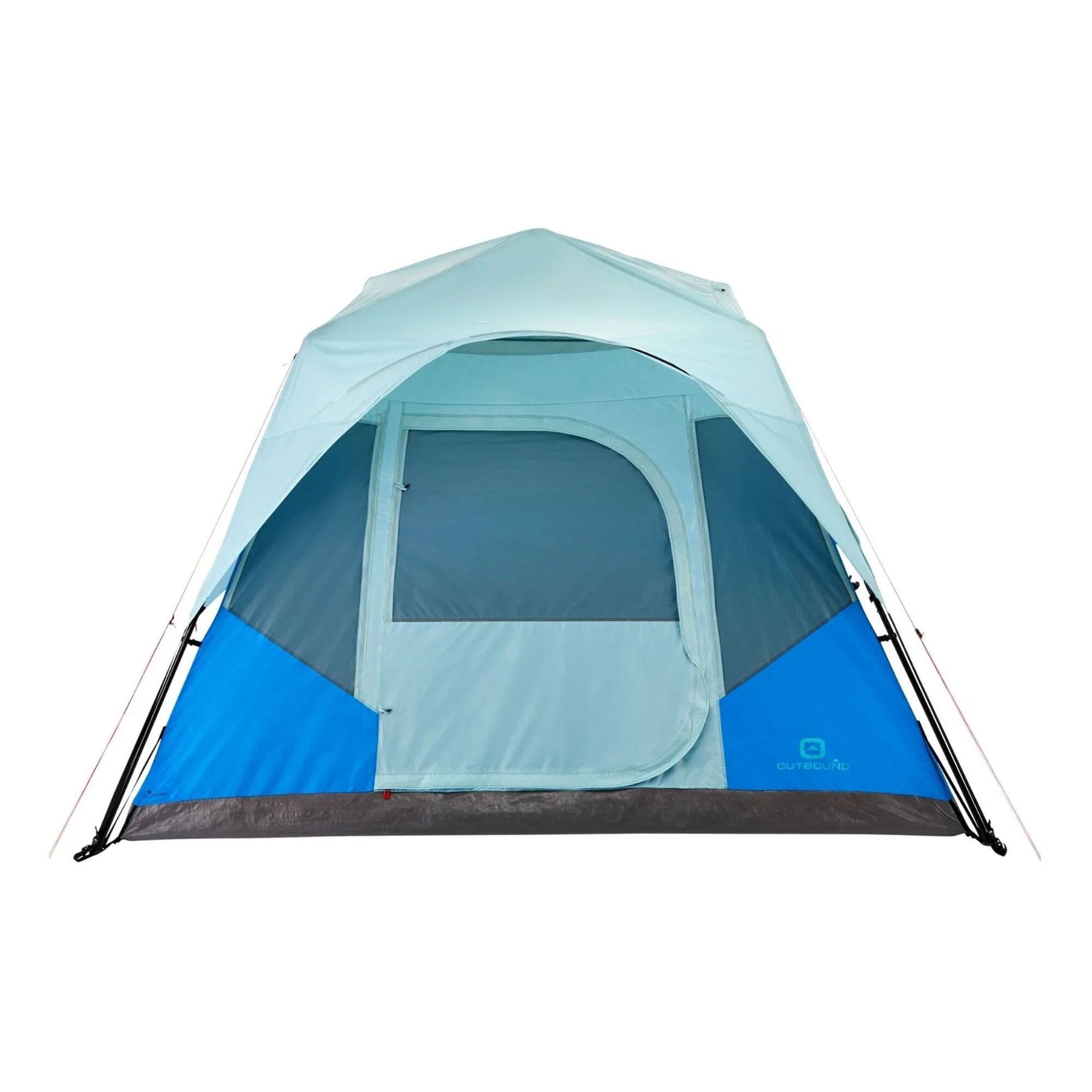 Alt View 3. Outbound - Outbound QuickCamp 6 Person 3 Season Cabin Tent with Rainfly and Carry Bag, Blue - Multi.
