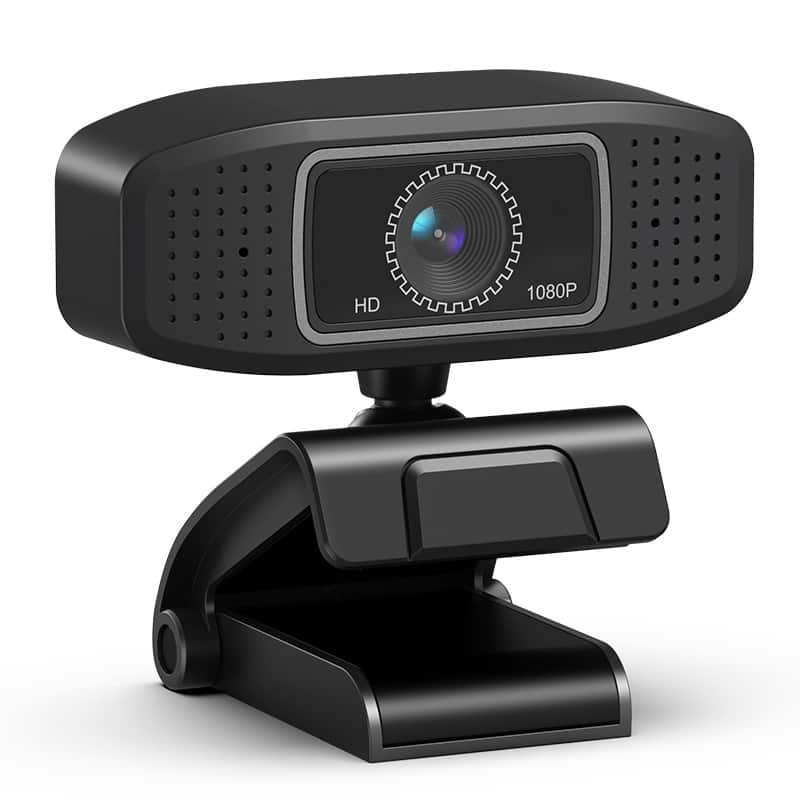 Cluzine - Full HD Webcam with Auto Light Correction, 1080p Webcam with Noise-Canceling Microphone