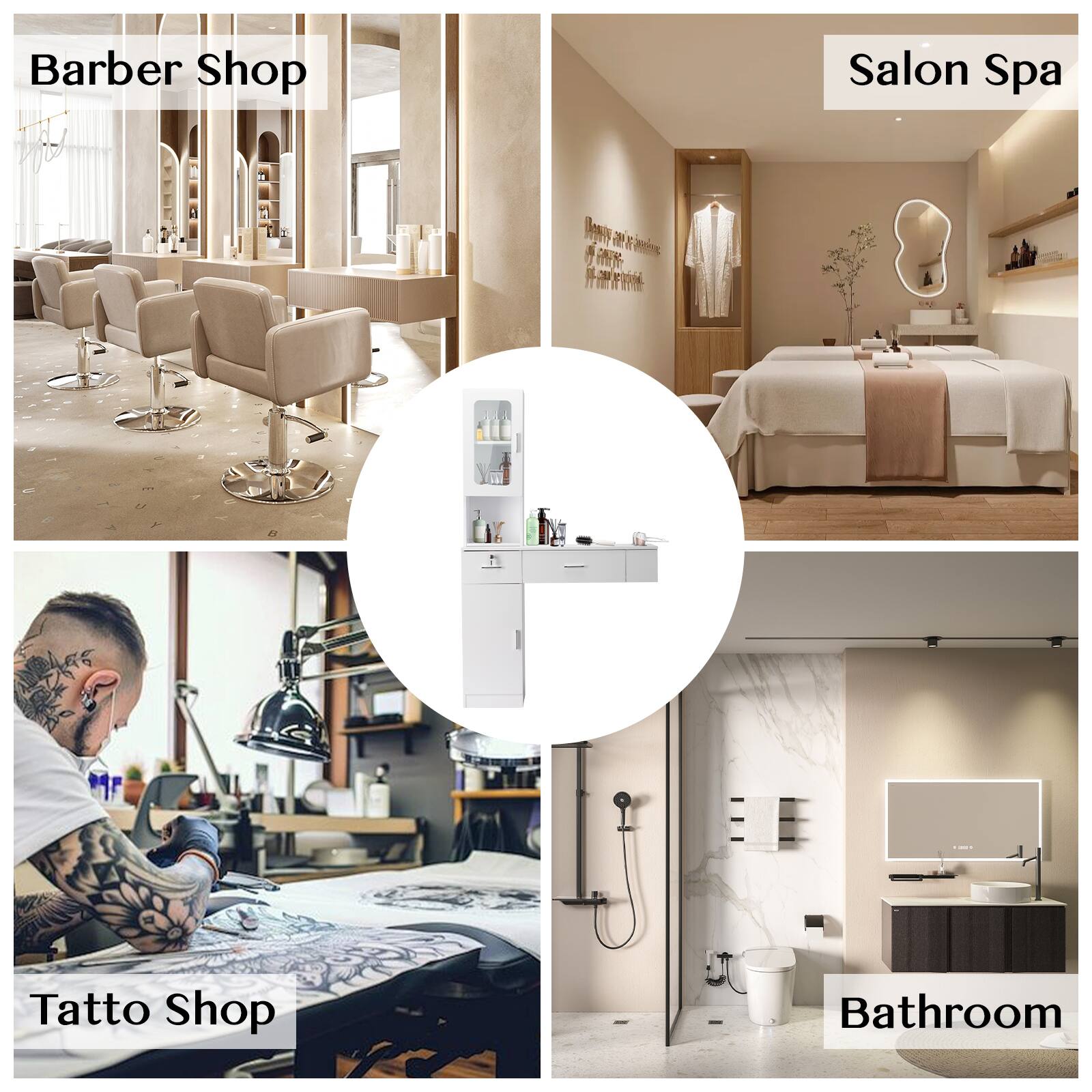 Barber Shop  
Salon Spa  
Tattoo Shop  
Bathroom