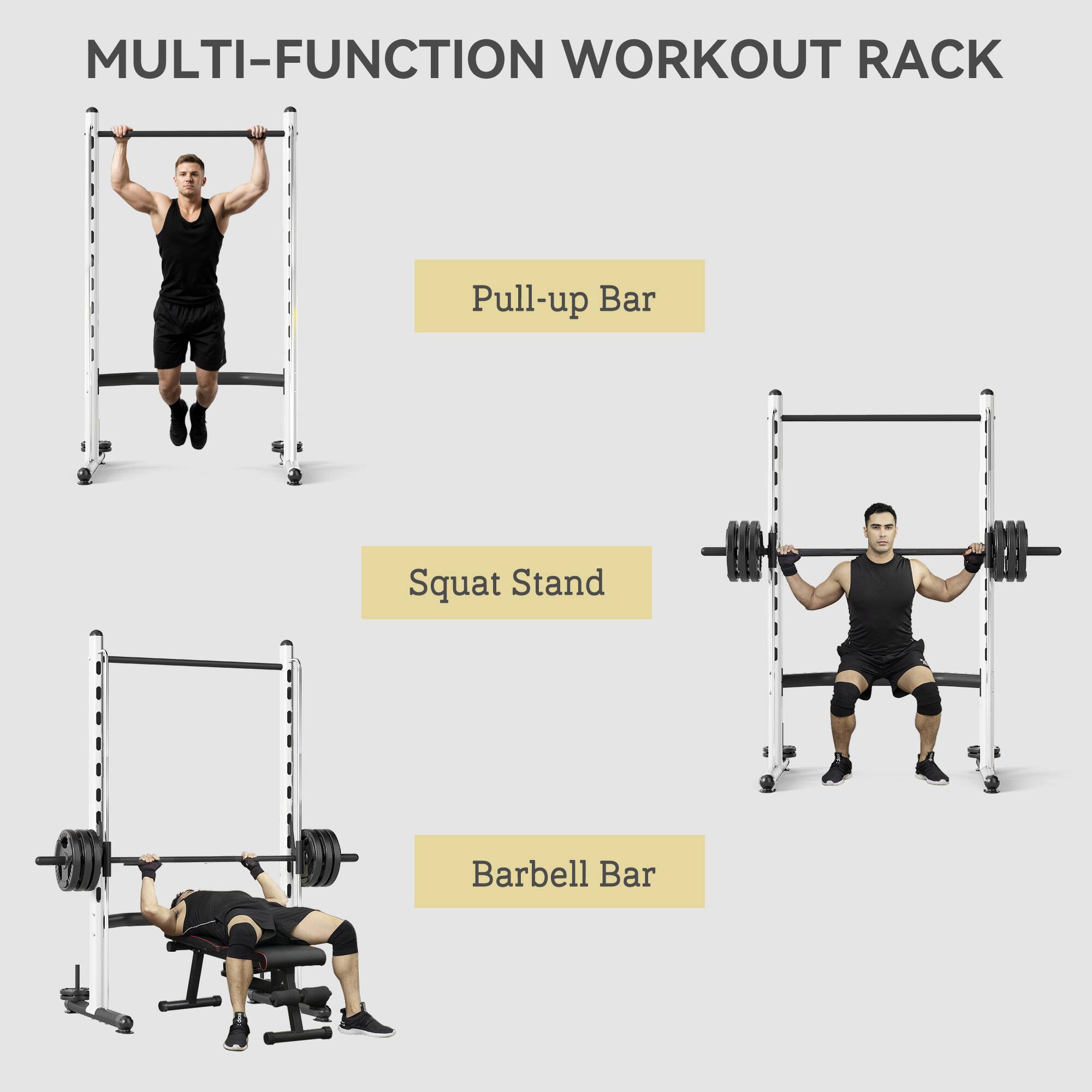 MULTI-FUNCTION WORKOUT RACK

- Pull-up Bar
- Squat Stand
- Barbell Bar