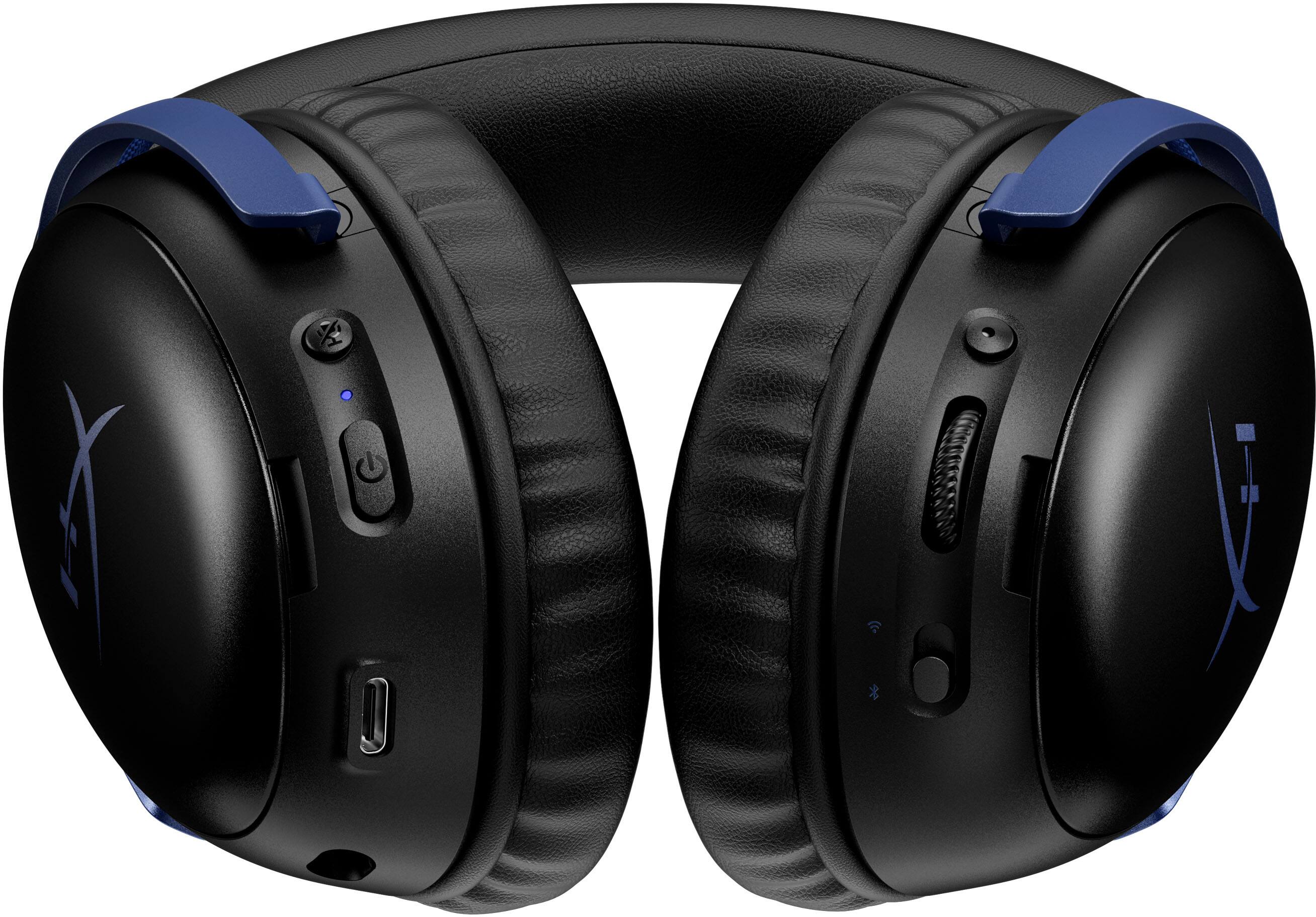 Alt View 2. HyperX - Cloud III S Wireless Gaming Headset for PC, PS5, PS4, Nintendo Switch, Mac, and Mobile - Black/Sci-Fi Blue (Special Edition).