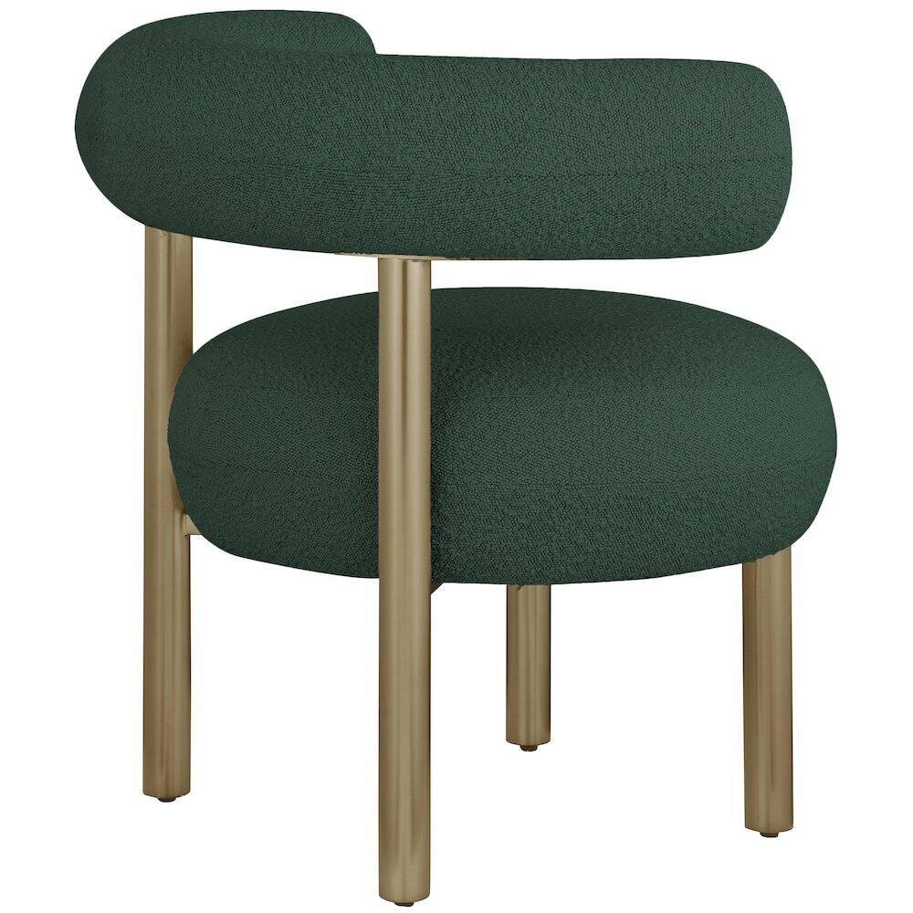 Alt View 4. Meridian Furniture - Bordeaux Green Boucle Fabric Accent Chair - Green.