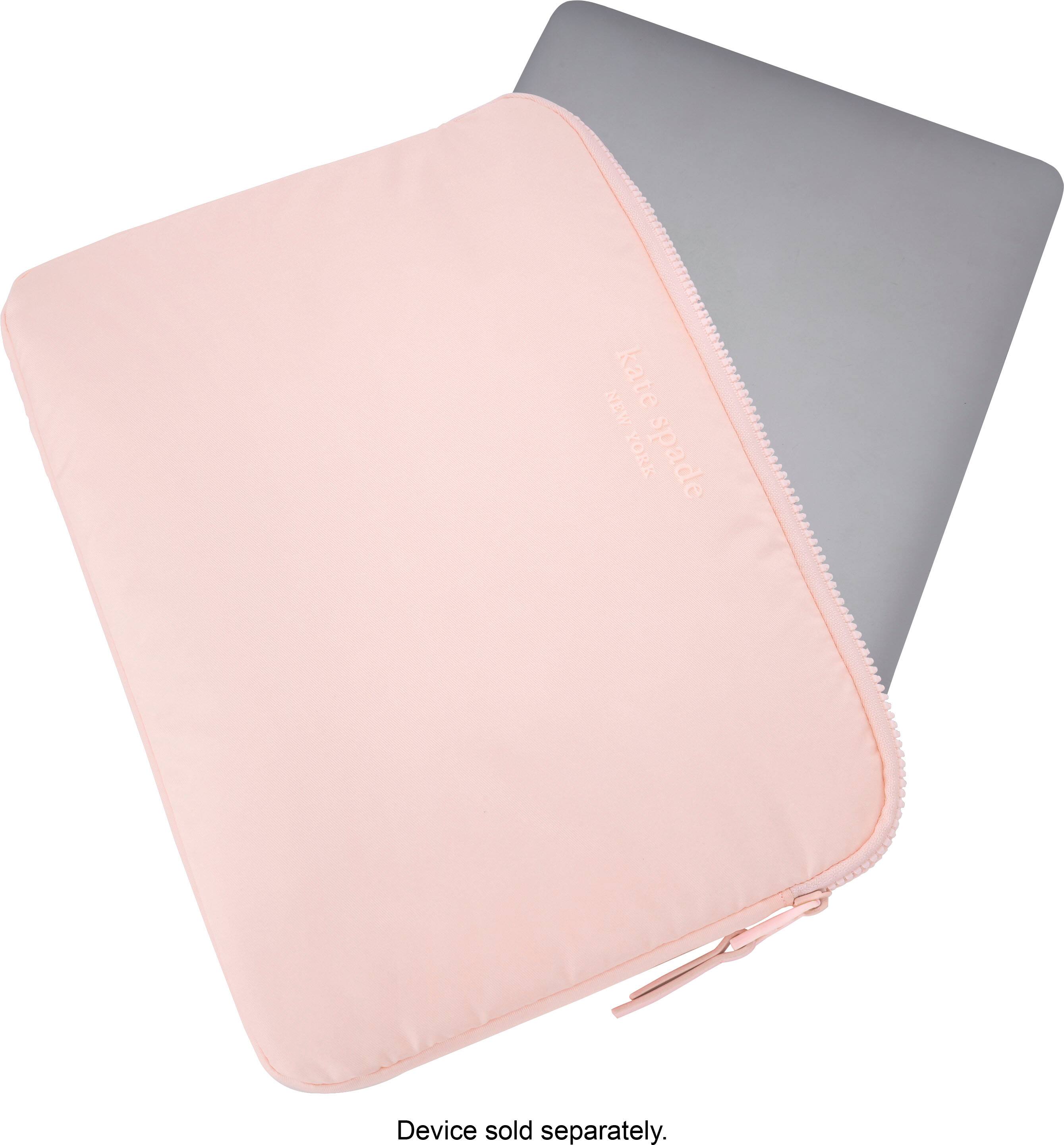 The image shows a pink and grey laptop case with a device sold separately.