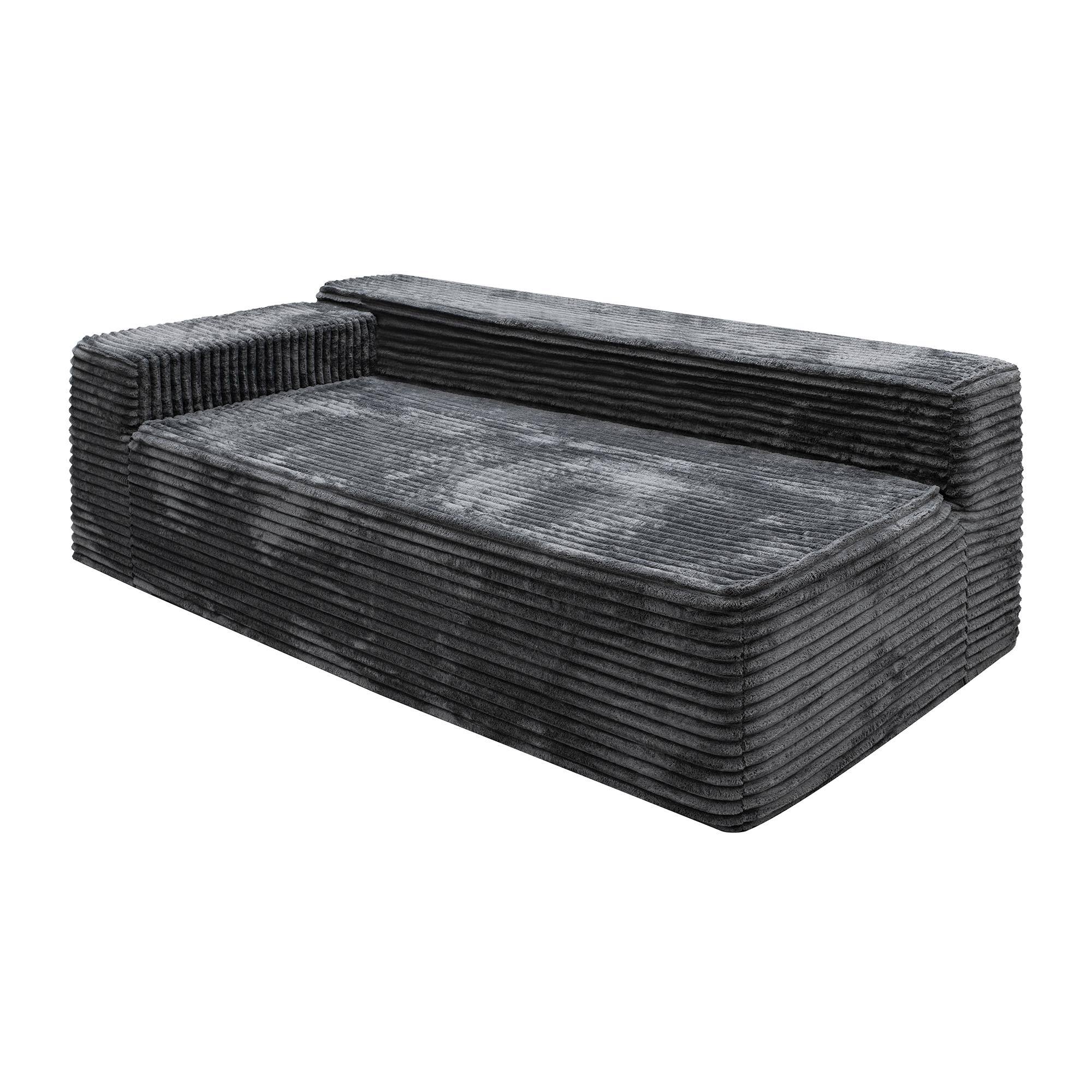 Alt View 1. Roomtec - Cloud Boneless Modular Sectional Sofa for Living Room - Grey.