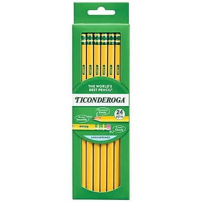 Ticonderoga - The World's Best Pencil Wooden Pencil, 2.2mm, #2 Soft Lead, 24/Pack (X13924X) price history on PriceWatchPro
