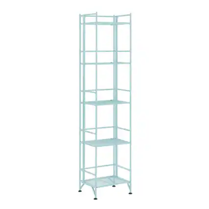 Front. FurniFact - Folding Metal Shelf, Sea Foam - Sea Foam.