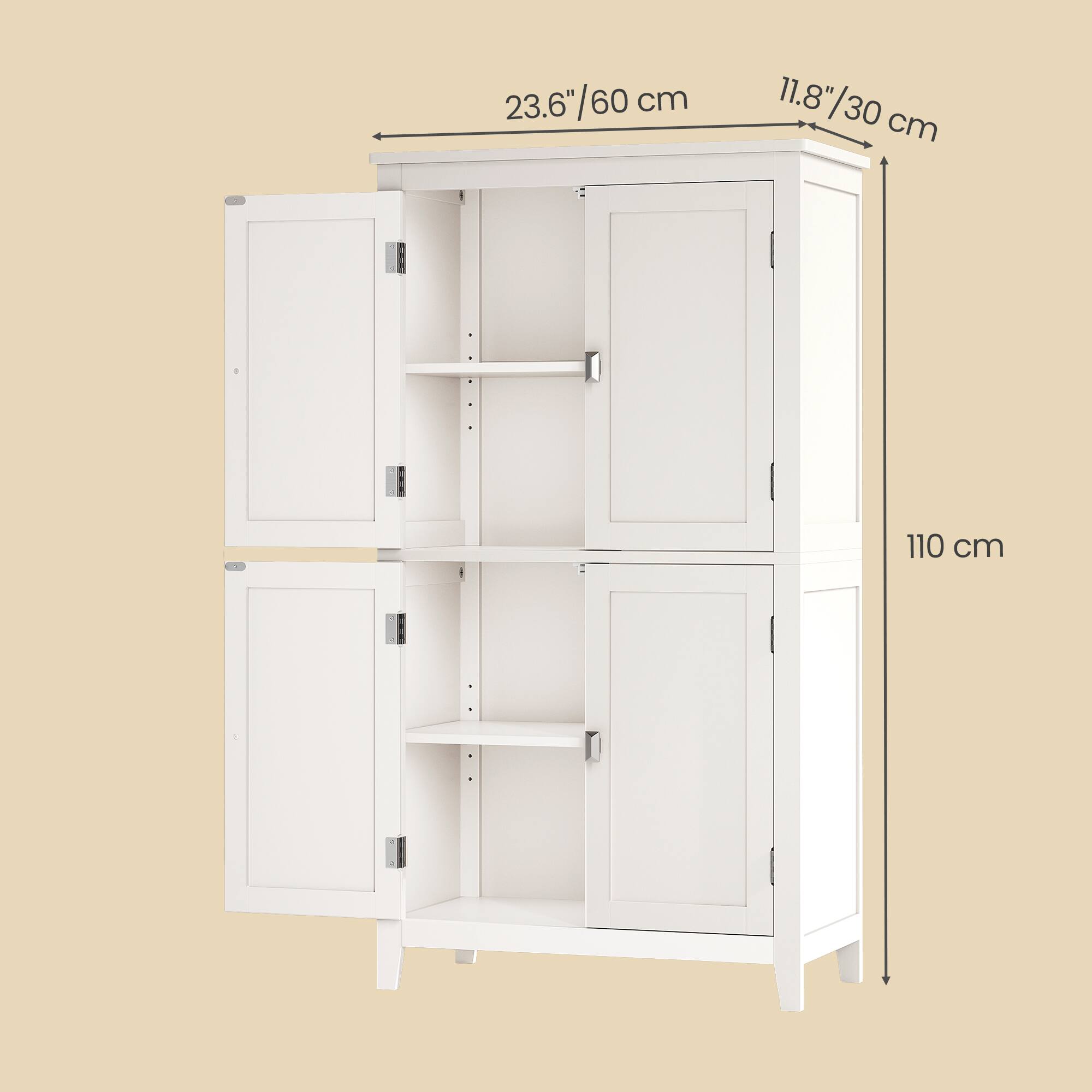 23.6"/60 cm  
11.8"/30 cm  
110 cm