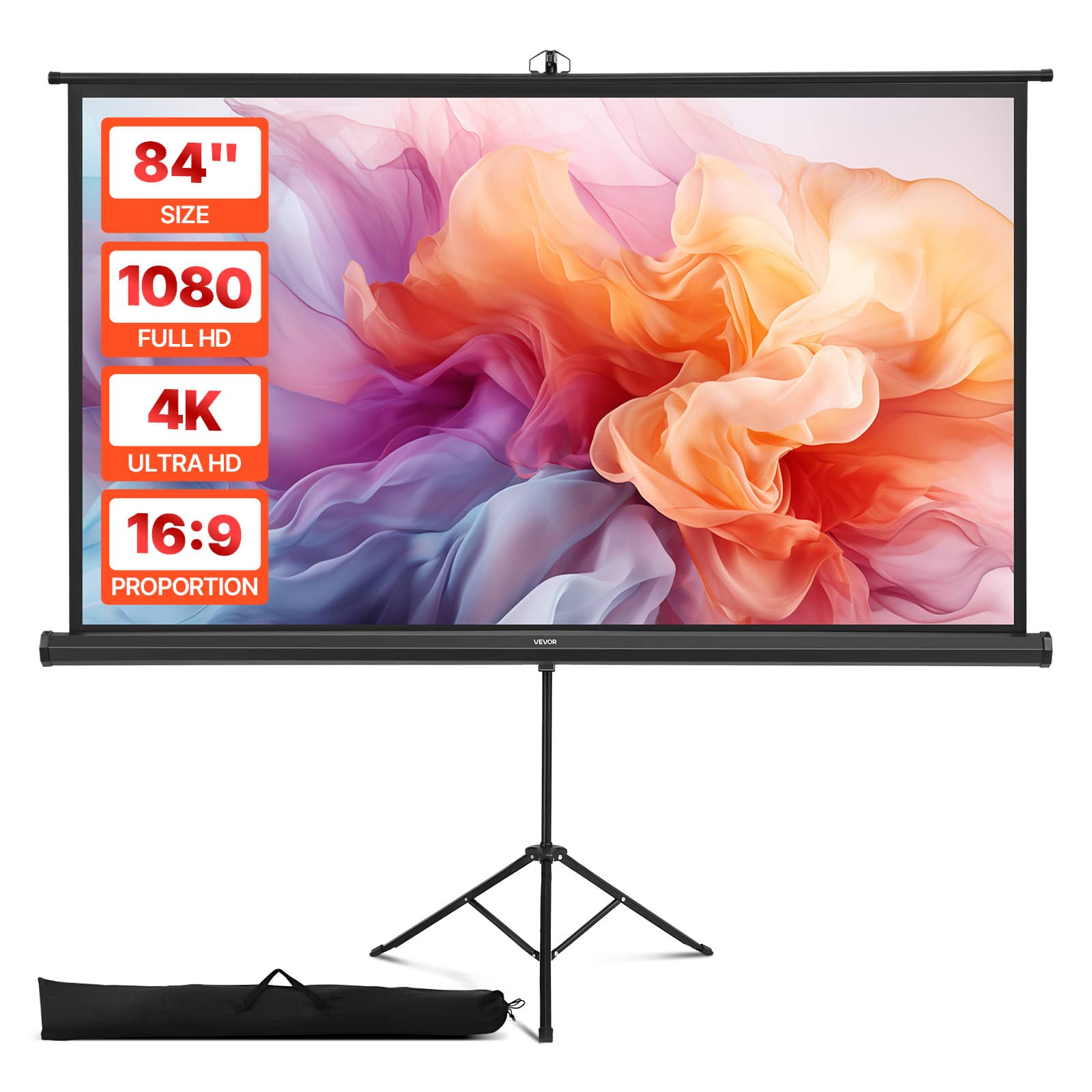 84" SIZE
1080 FULL HD
4K ULTRA HD
16:9 PROPORTION