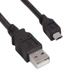 Sanoxy - 0.5ft USB 2.0 A Male to Micro B Male Cable - Black