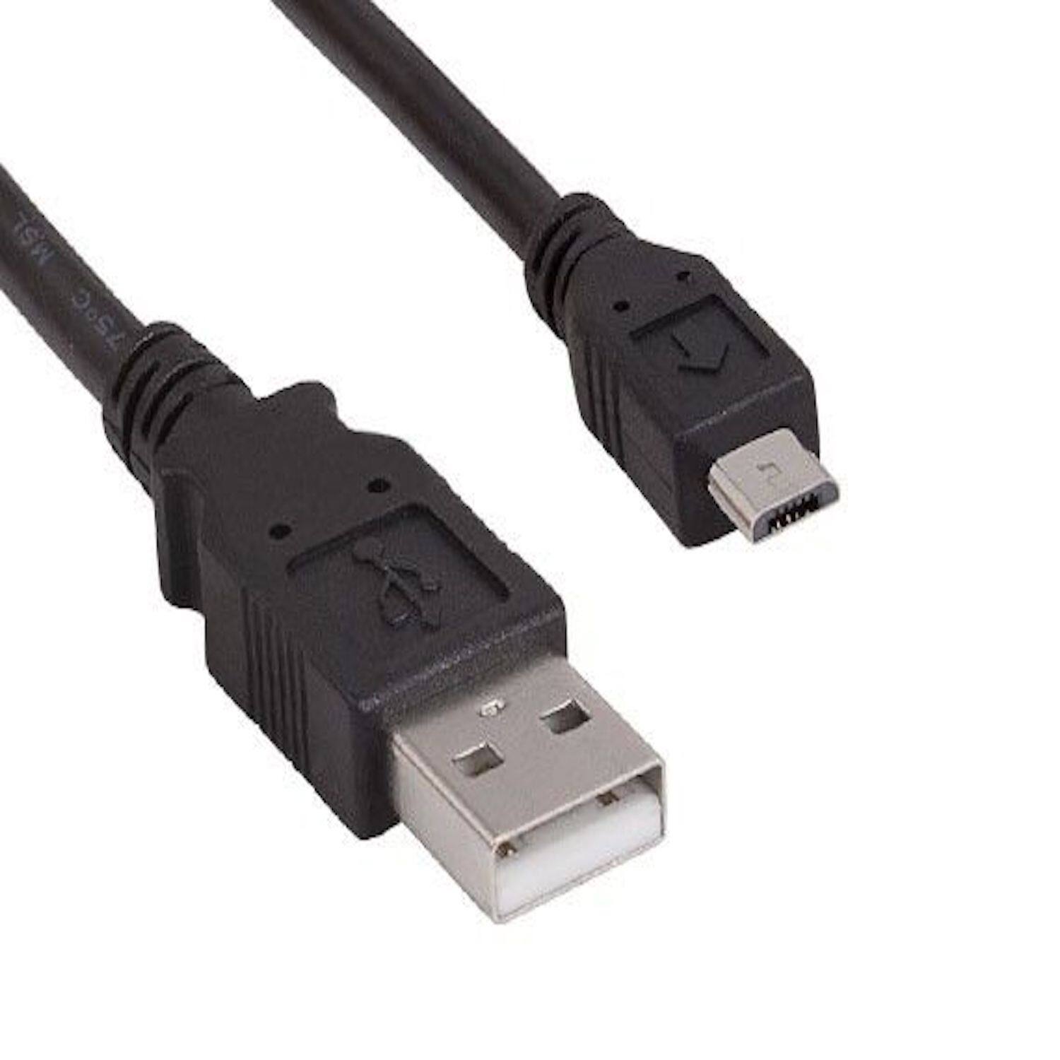 Sanoxy - 0.5ft USB 2.0 A Male to Micro B Male Cable - Black