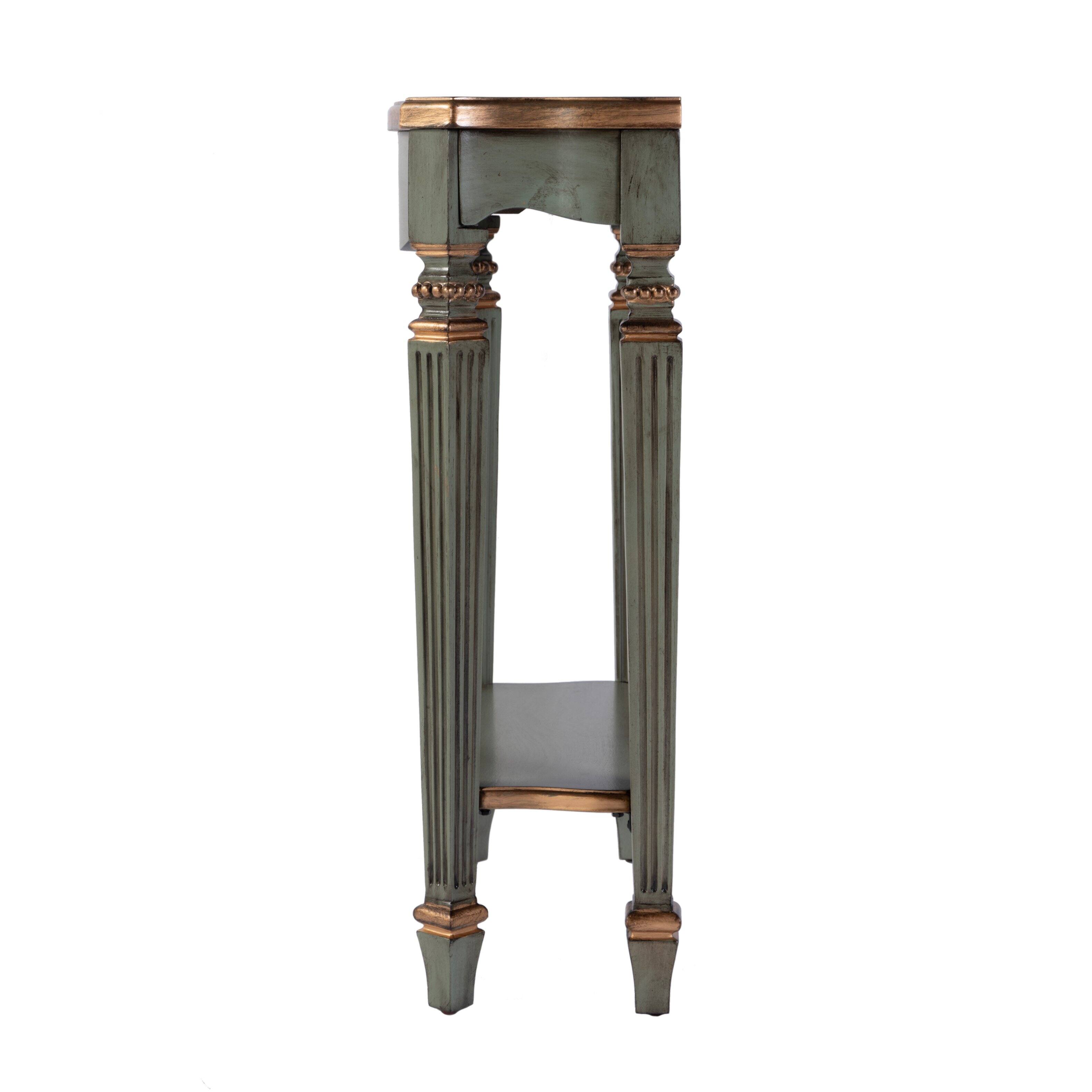 Alt View 2. Butler Specialty - Cheshire 22 in. W Rectangular Wood Ballerina Console Table with Open Shelf - Pastel Green.